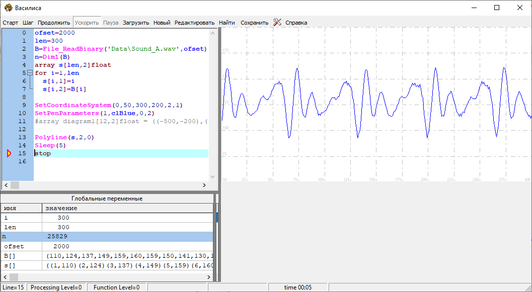осциллограмма звука а